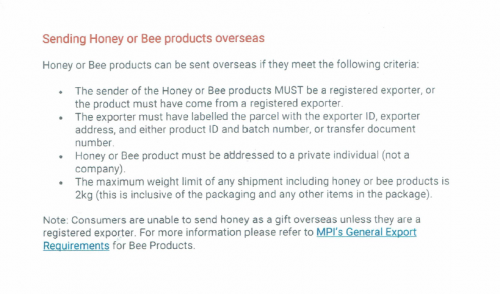 2021 Sending Honey Overseas